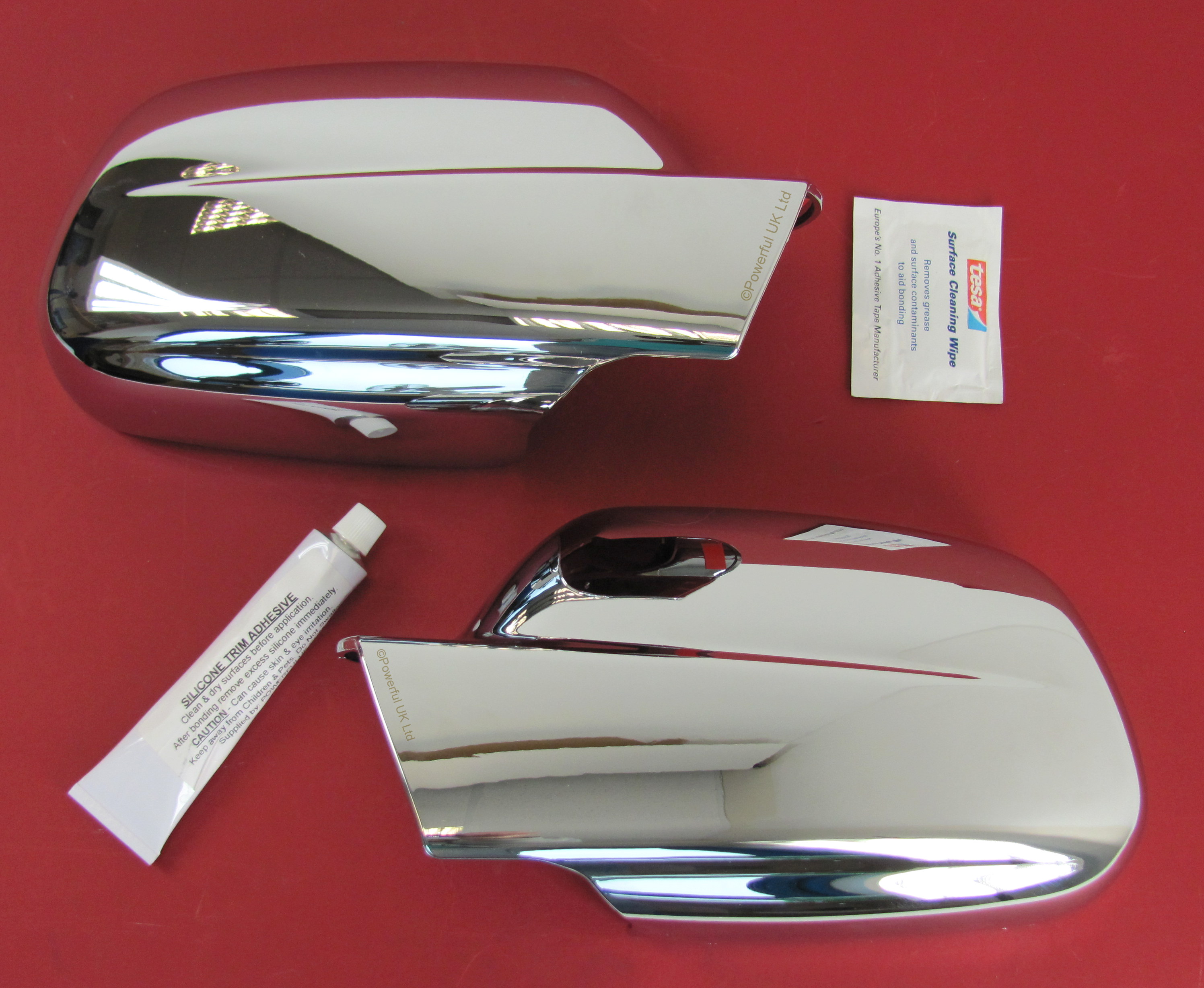 Chrome wing mirror covers LandRover Discovery 2 TD5 II accessories cap
